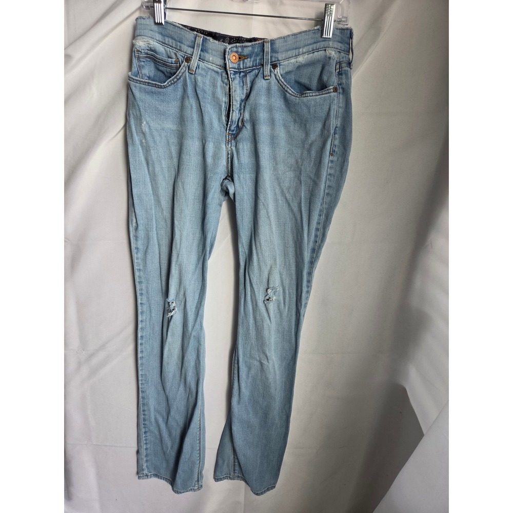 Levi's 525 Perfect Waist Jeans Women Blue Light Straight Mid Straight